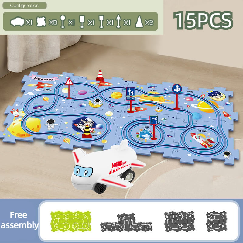 PuzzleRacer - Creative Car Playset for Kids