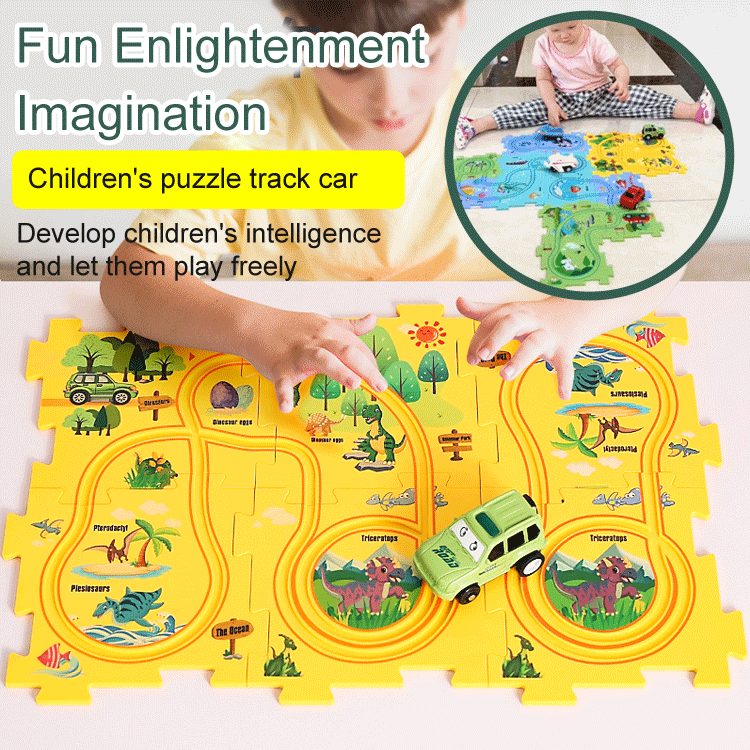 PuzzleRacer - Creative Car Playset for Kids
