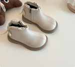 Klassische Rüschenschuhe aus Leder für Kinder – Bequem und Warm