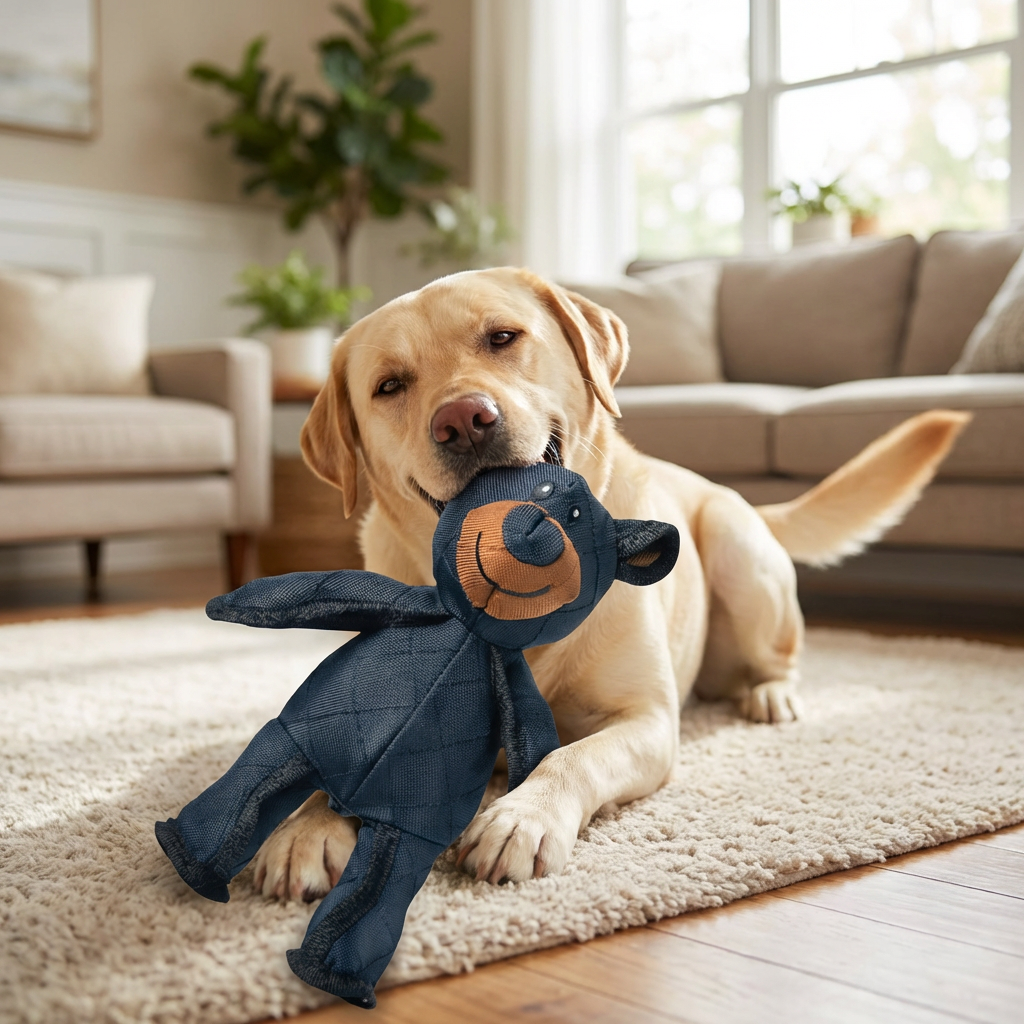 Widerstandsfähiges Interaktives Bärenhundespielzeug für kräftige Kauer