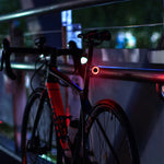 Schlanke Fahrrad-Rückleuchte mit automatischem Bremsensor und Lichtdetektion