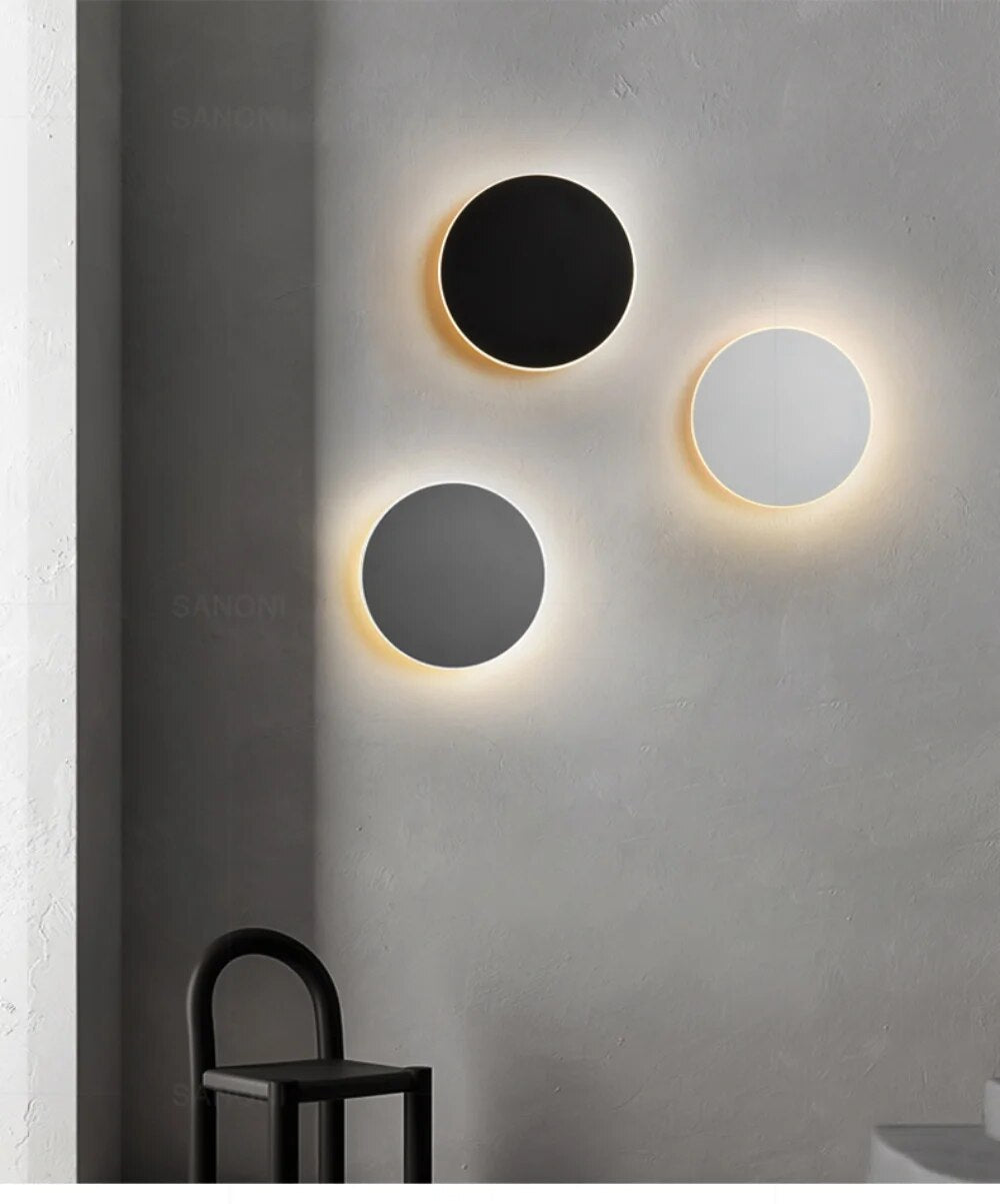 Runde Lumeo LED Wandleuchte – Dimmbar, 20/30 cm – Touch- und Sensorsteuerung