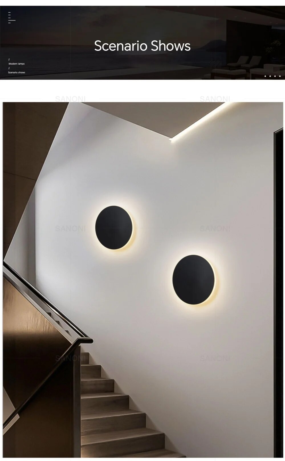 Runde Lumeo LED Wandleuchte – Dimmbar, 20/30 cm – Touch- und Sensorsteuerung