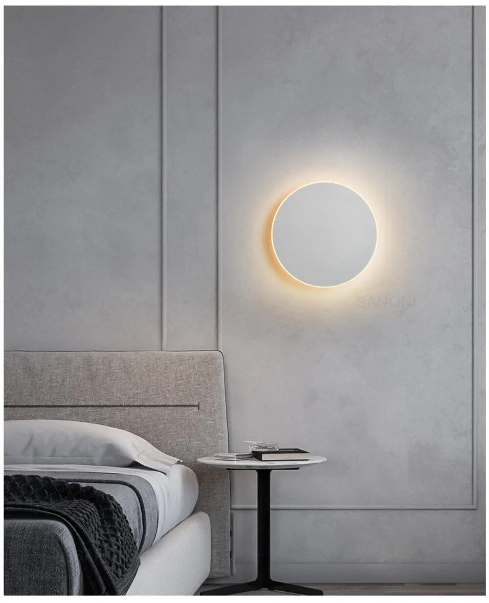 Runde Lumeo LED Wandleuchte – Dimmbar, 20/30 cm – Touch- und Sensorsteuerung