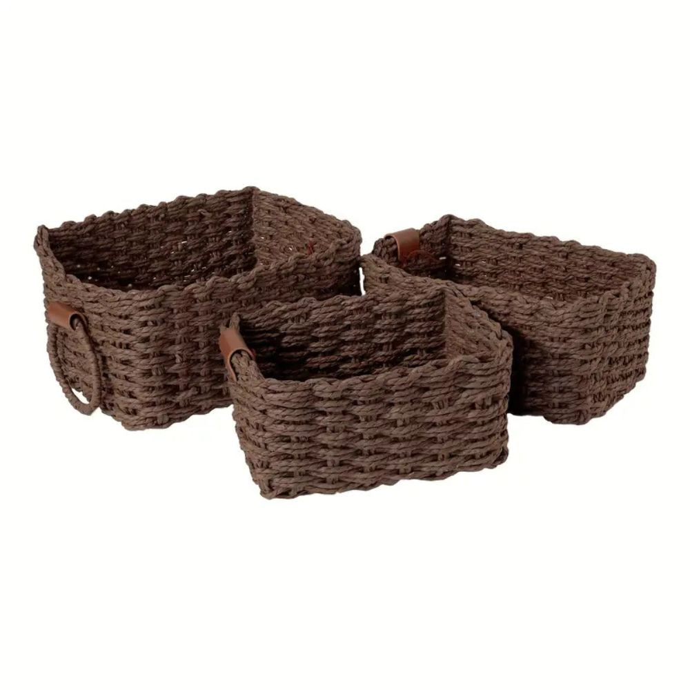 Stylish Storage Baskets – Handmade Set (3 pieces)