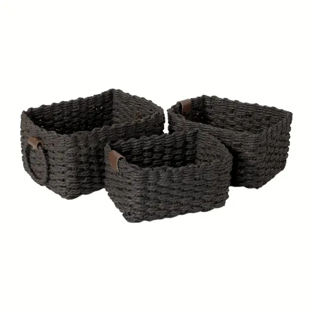 Stylish Storage Baskets – Handmade Set (3 pieces)