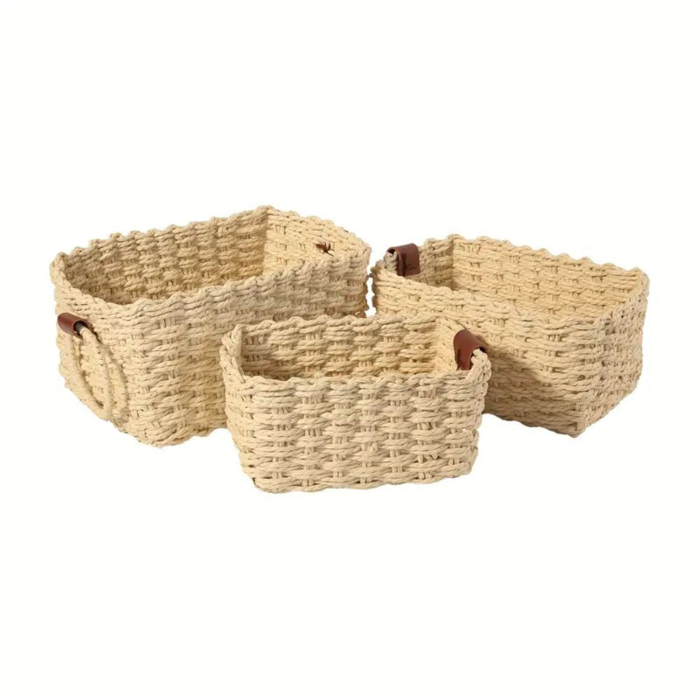 Stylish Storage Baskets – Handmade Set (3 pieces)