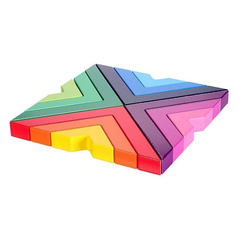 Colorful Wooden Rainbow Stacking Toy for Creative Children