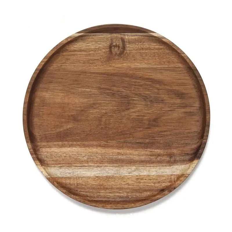 Elegant Wooden Tray – Round Serving Dish for Any Occasion