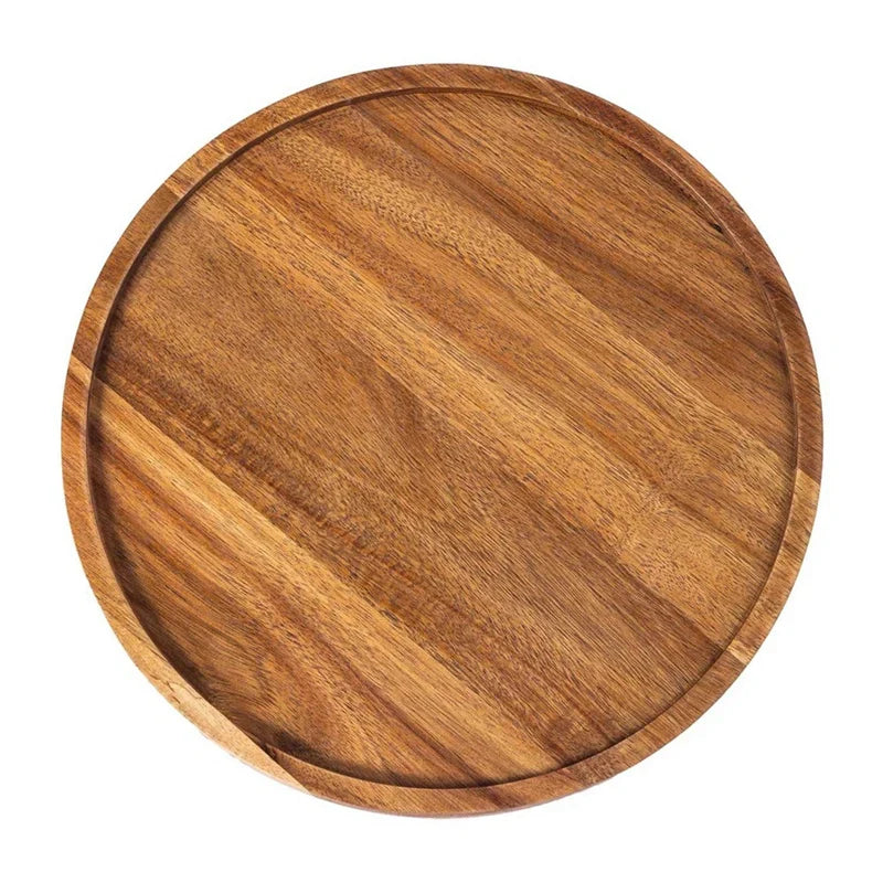 Elegant Wooden Tray – Round Serving Dish for Any Occasion