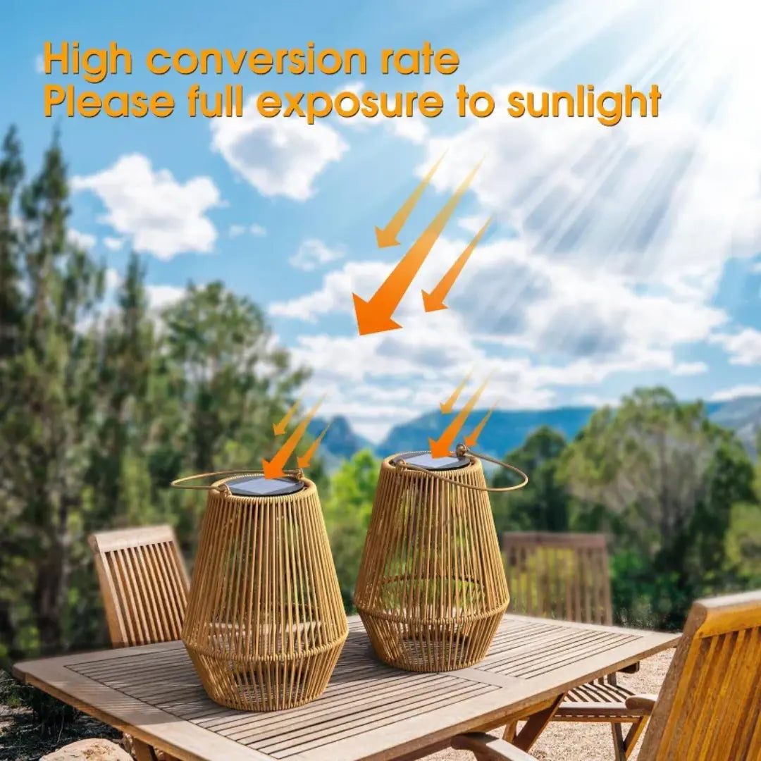 Wetterfeste Solarleuchte | Warmes LED-Licht mit Automatik