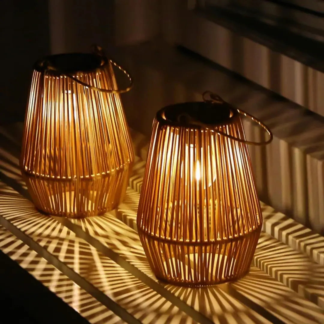 Wetterfeste Solarleuchte | Warmes LED-Licht mit Automatik
