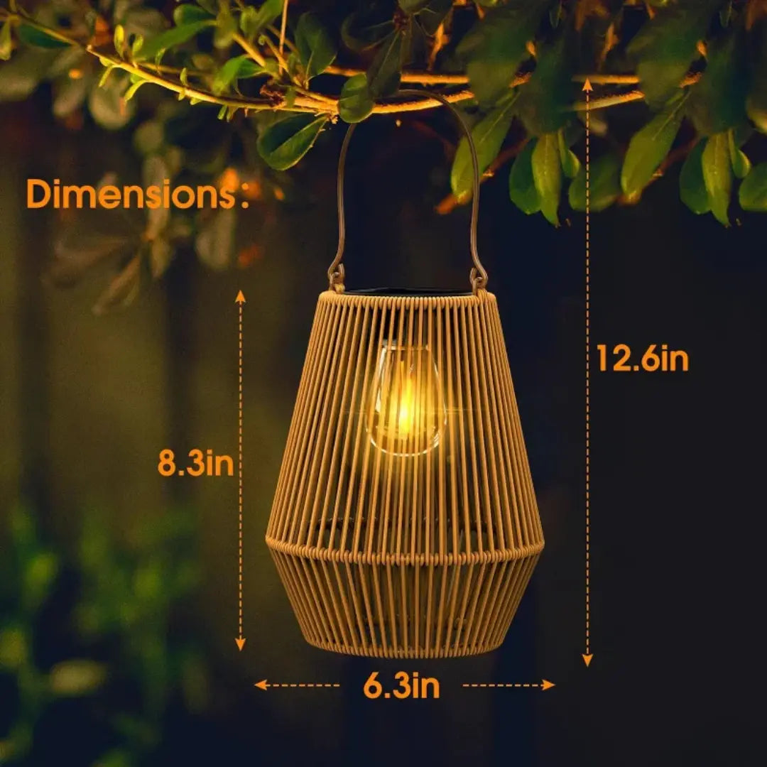 Wetterfeste Solarleuchte | Warmes LED-Licht mit Automatik