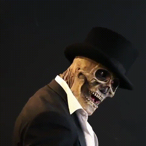 Realistische Skelettmaske mit Gehirn für Erwachsene – Halloween Maske