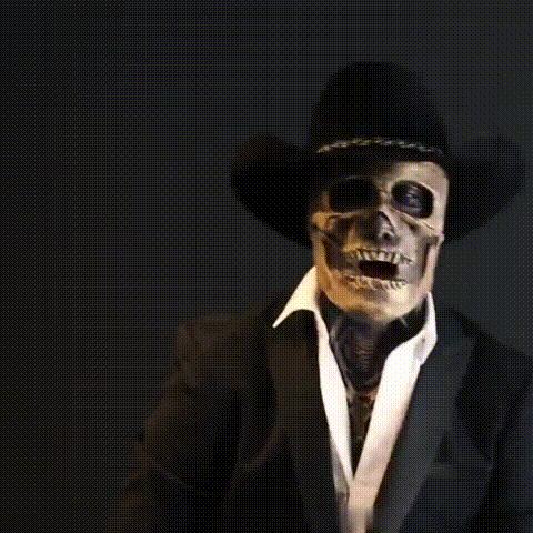 Kreative Halloween Totenkopfmaske mit Gehirn-Design