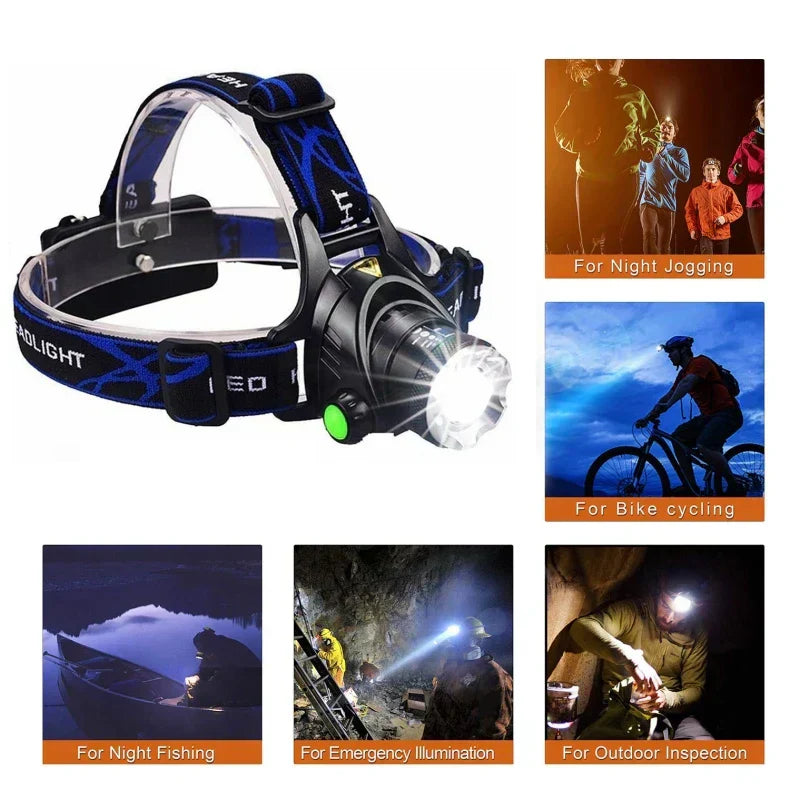 Rechargeable LED Headlamp – Durable, Waterproof, and Powerful