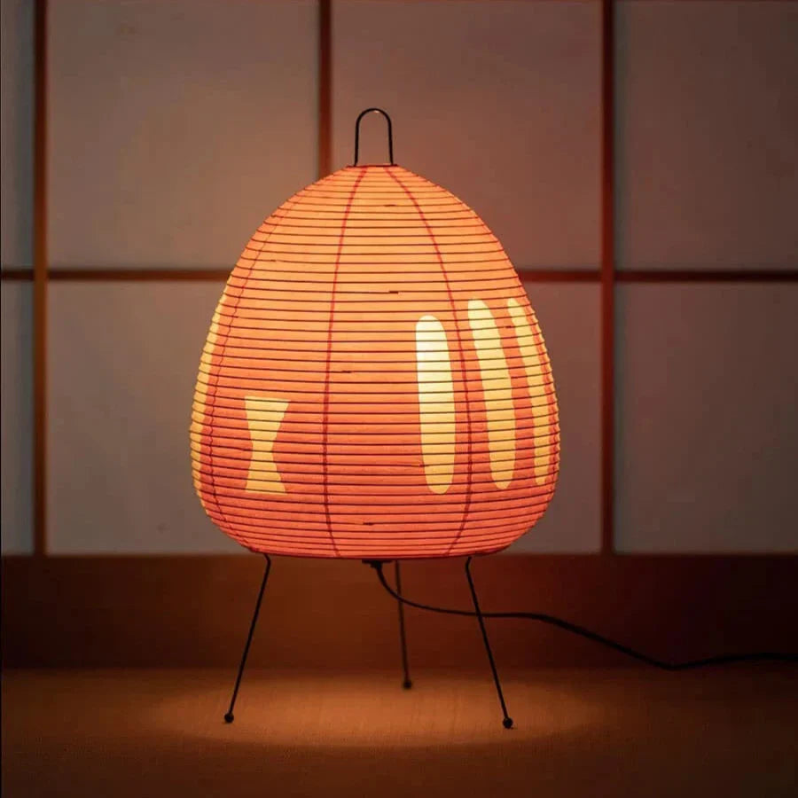 Elegante Reispapierlampe | Japanische Tischlampe für Gemütlichkeit