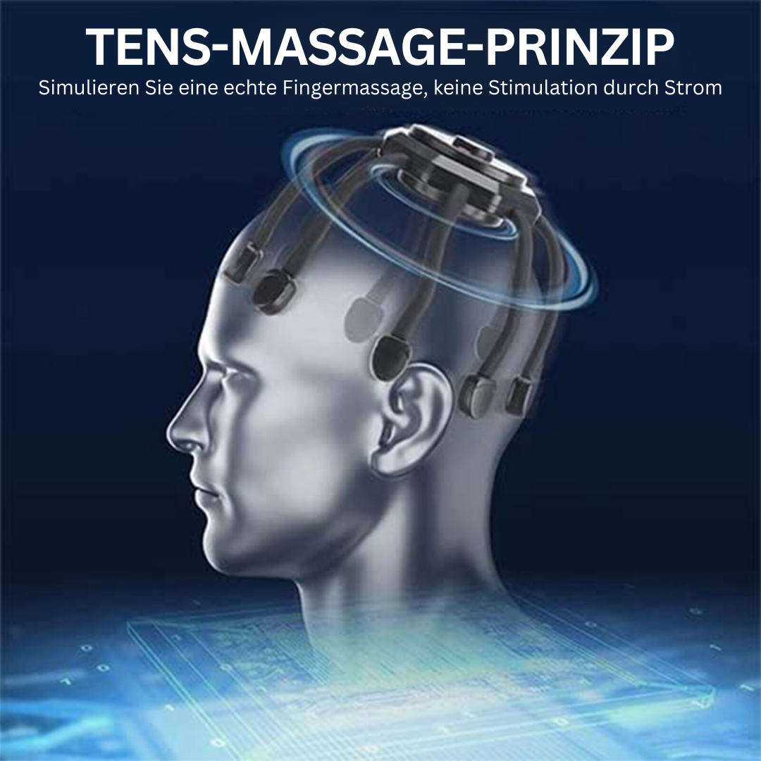 Tragbarer Kopf-Massager zur Stressreduktion und Haarausfallprävention