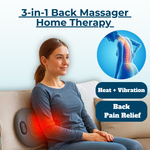 RelaxoTech | Rückenmassagegerät mit Wärme & Vibration – 3-in-1 Therapie für Rückenbeschwerden