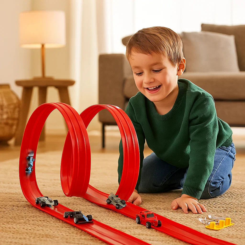 Abenteuerliches Rennbahn Set für kreative Kinder