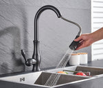 Eleganter Küchenarmatur mit ausziehbarem Brausekopf – Edelstahl 360° schwenkbar