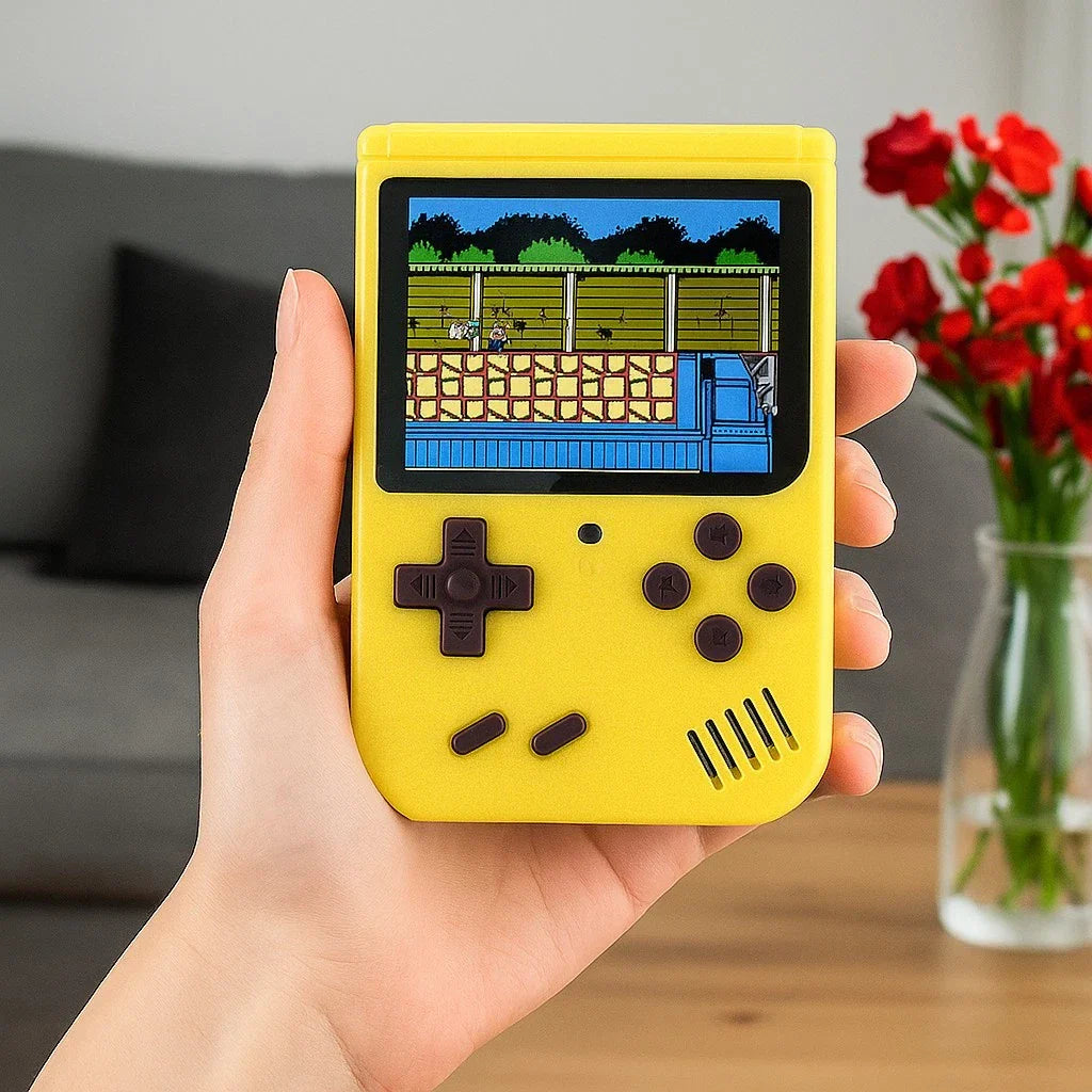 Kompakte Retro-Spielkonsole mit 400 Klassikern für unterwegs