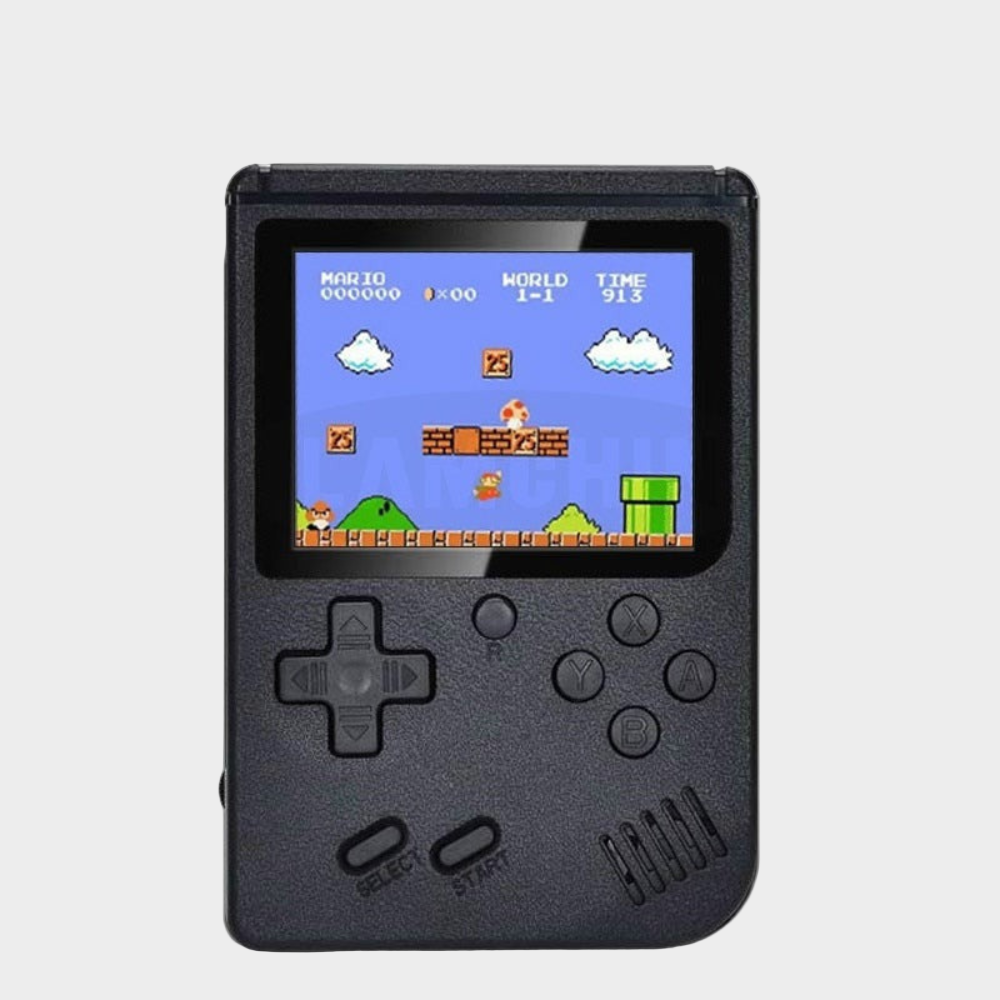 Kompakte Retro-Spielkonsole mit 400 Klassikern für unterwegs