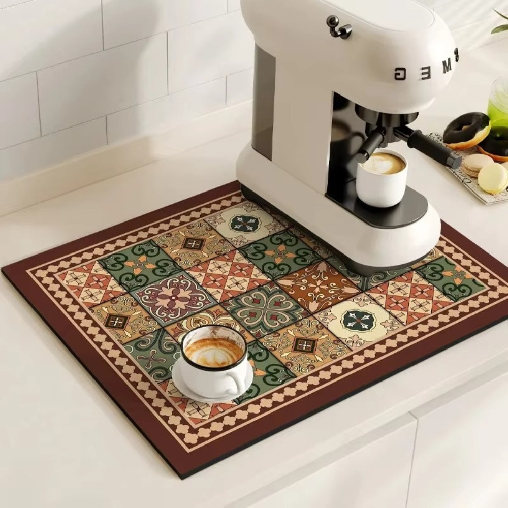 Vintage-inspirierte Kaffeemat für eine stilvolle Küche