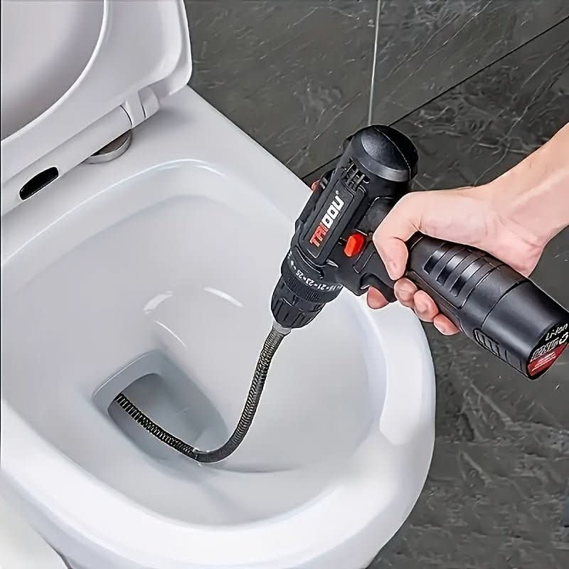 Effizienter Abflussreiniger mit motorisiertem Spiralsystem