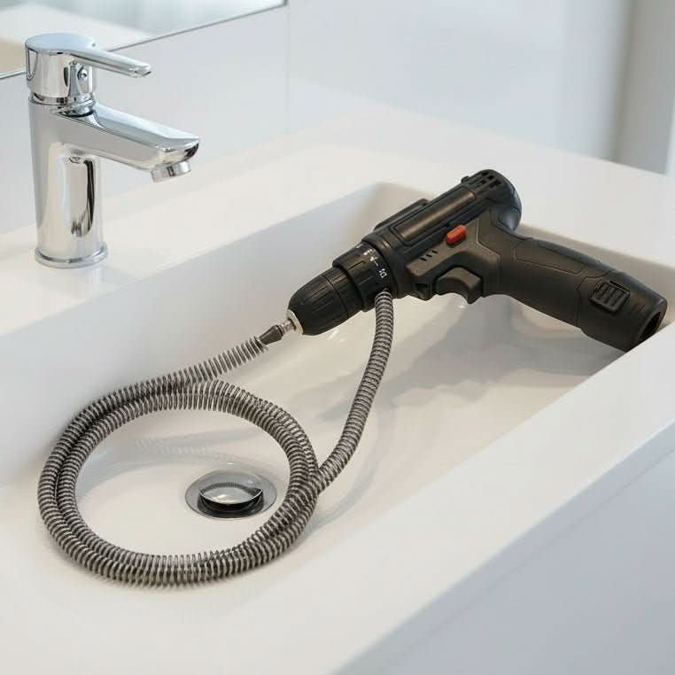 Effizienter Abflussreiniger mit motorisiertem Spiralsystem