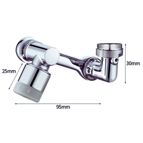 FlexiJet Faucet Attachment | 1080° Rotation for Effortless Cleaning