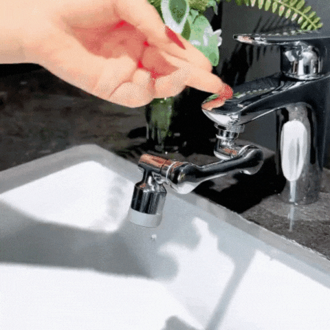 FlexiJet Faucet Attachment | 1080° Rotation for Effortless Cleaning