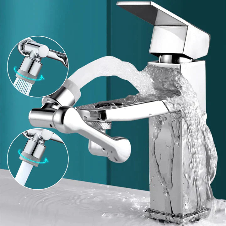 FlexiJet Faucet Attachment | 1080° Rotation for Effortless Cleaning