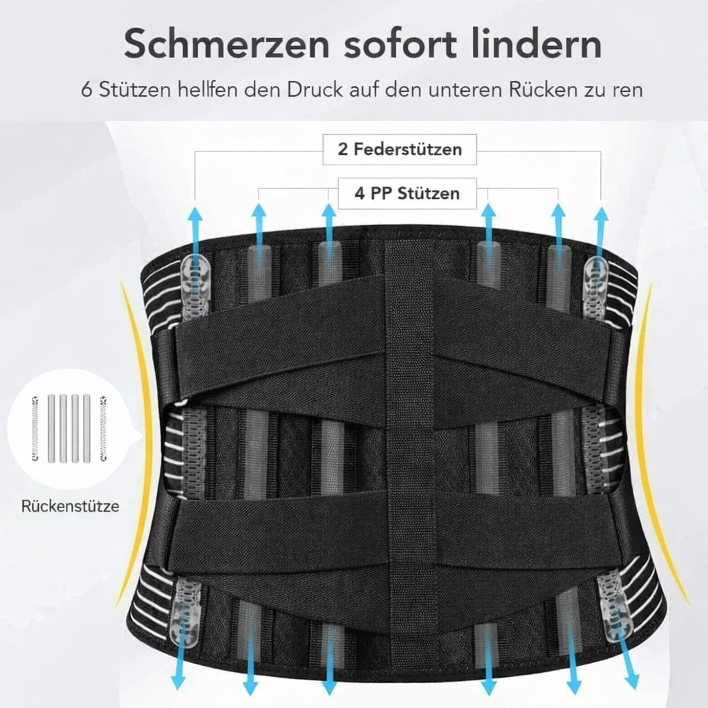 Rückenschmerzlinderer | Flexibles Stützsystem für die Wirbelsäule | Verstellbarer Lendenstützgürtel