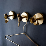 Wandhaken mit Tiermotiv in edlem Gold