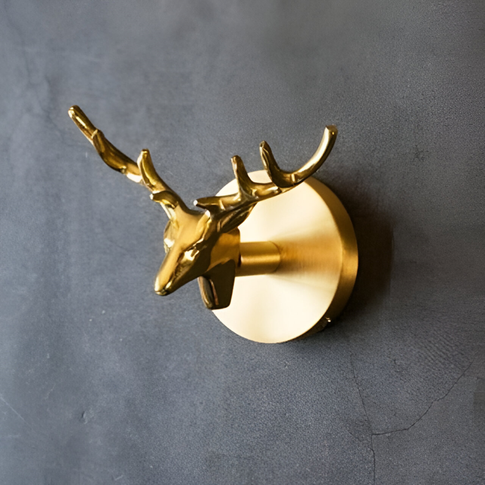 Wandhaken mit Tiermotiv in edlem Gold