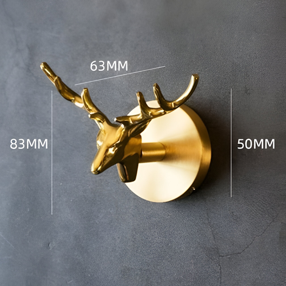 Wandhaken mit Tiermotiv in edlem Gold