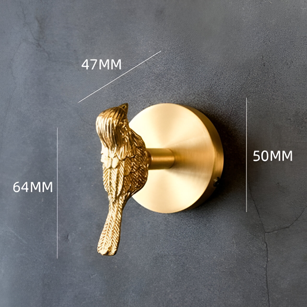 Wandhaken mit Tiermotiv in edlem Gold