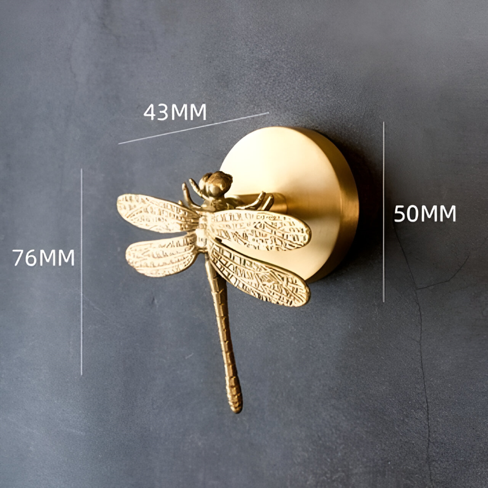 Wandhaken mit Tiermotiv in edlem Gold