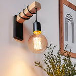 Rustikale Holz LED Wandleuchte – Pendelleuchte für Gemütlichkeit