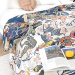 Elegant Reversible Blanket with Floral Motif for Any Room