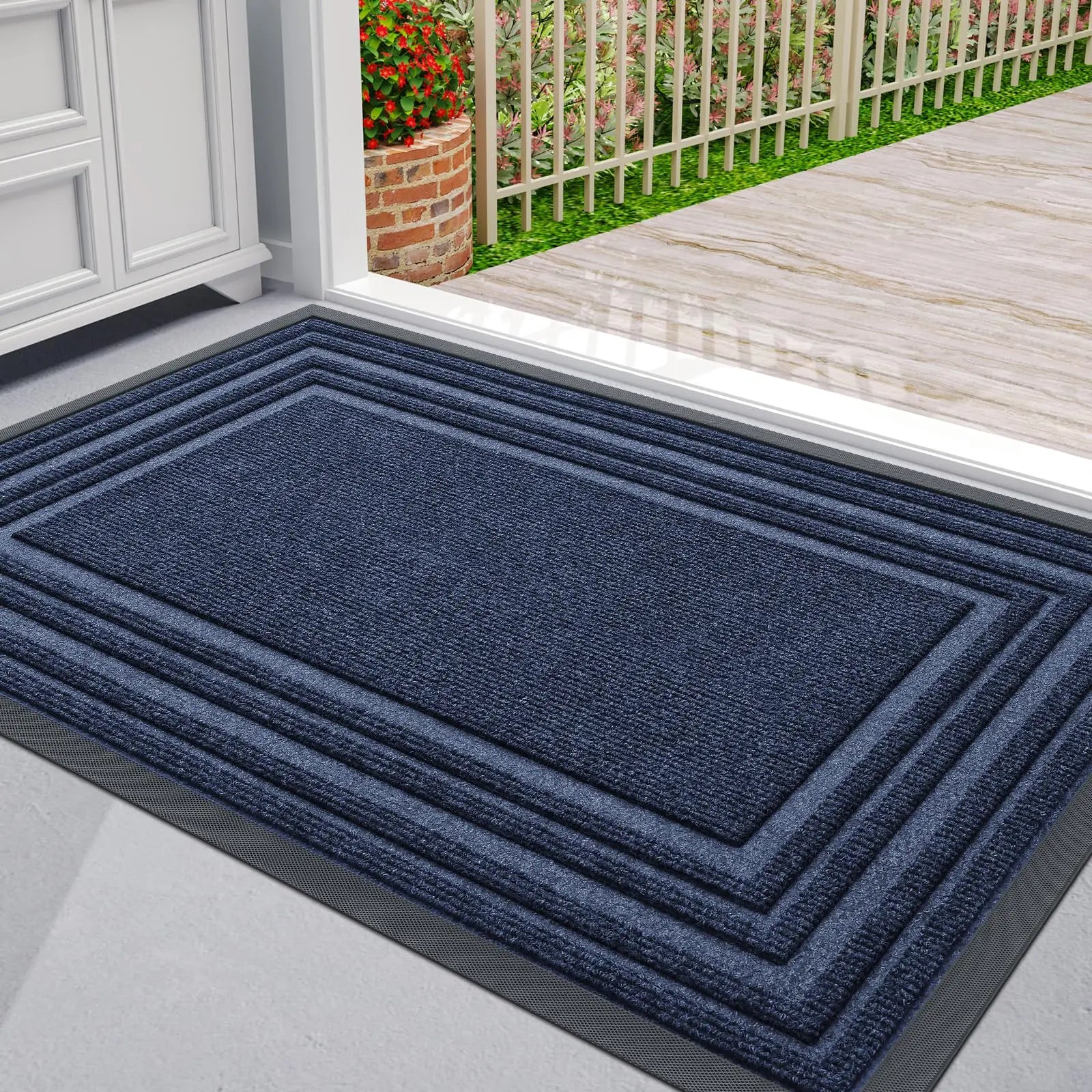 Non-slip natural rubber doormat for every home