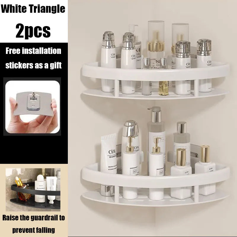Rectangular Shower Caddy No Drilling | Rust-Proof Design for Your Bathroom