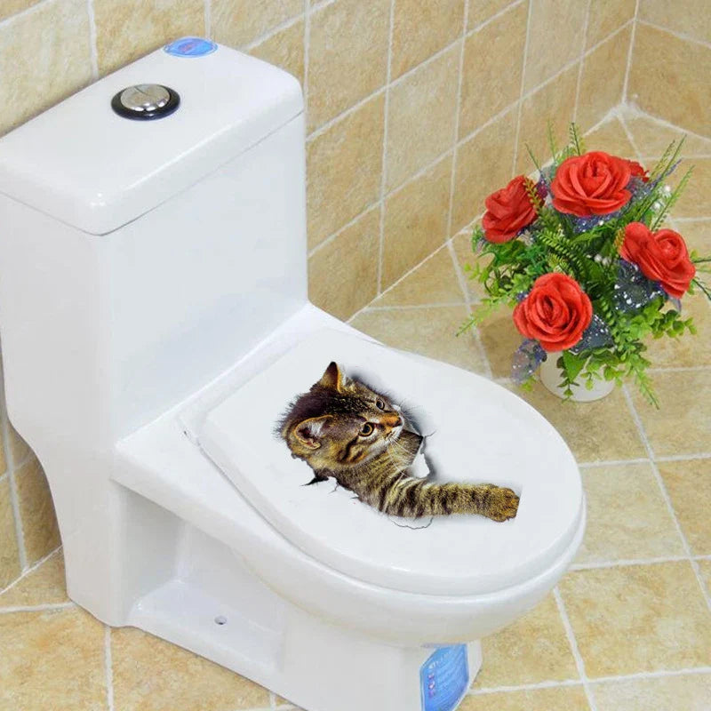 3D Katzenillusion für Ihre Toilette | PurrfectDesign