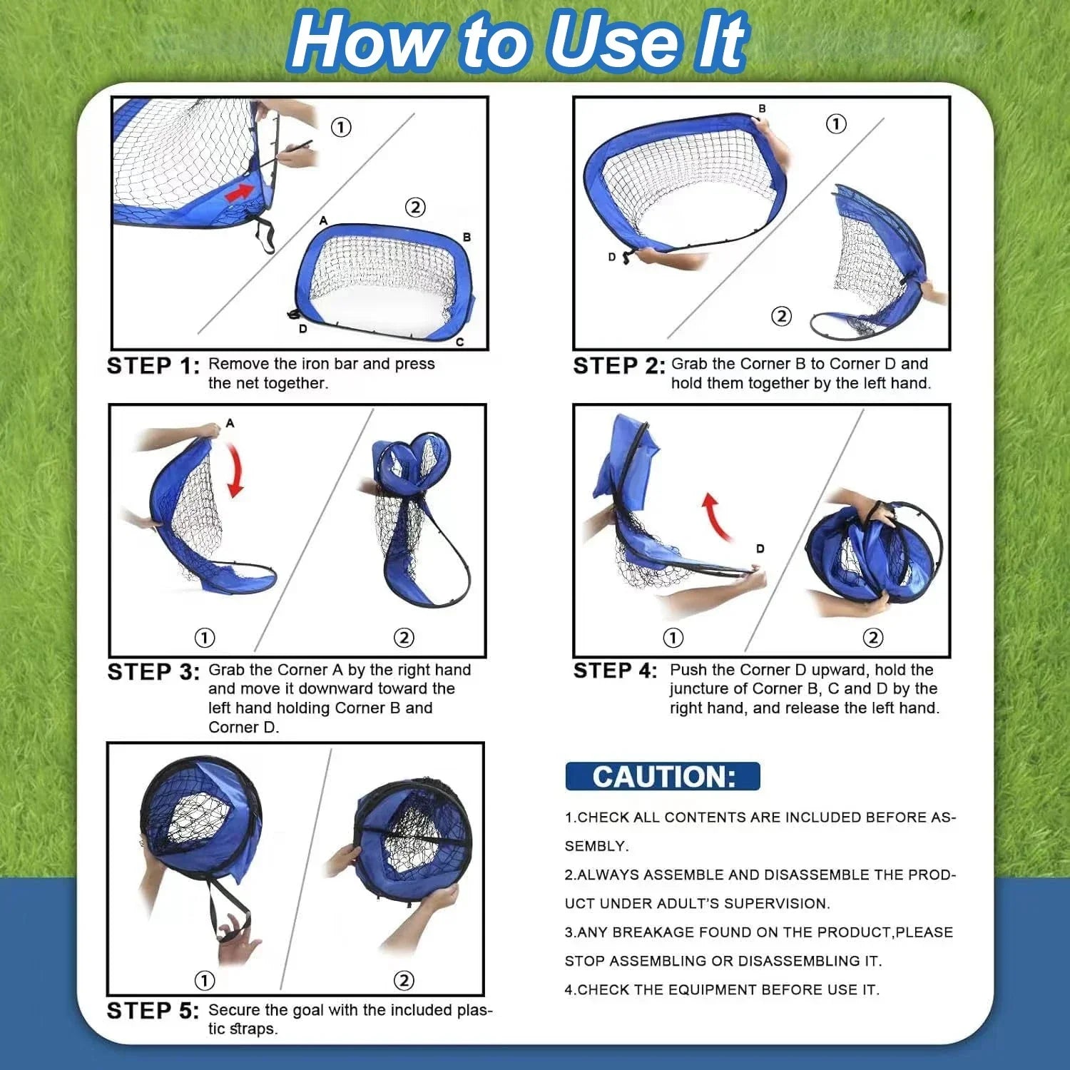 Soccer Goal for Kids – Foldable & Portable | 4-in-1 Training System