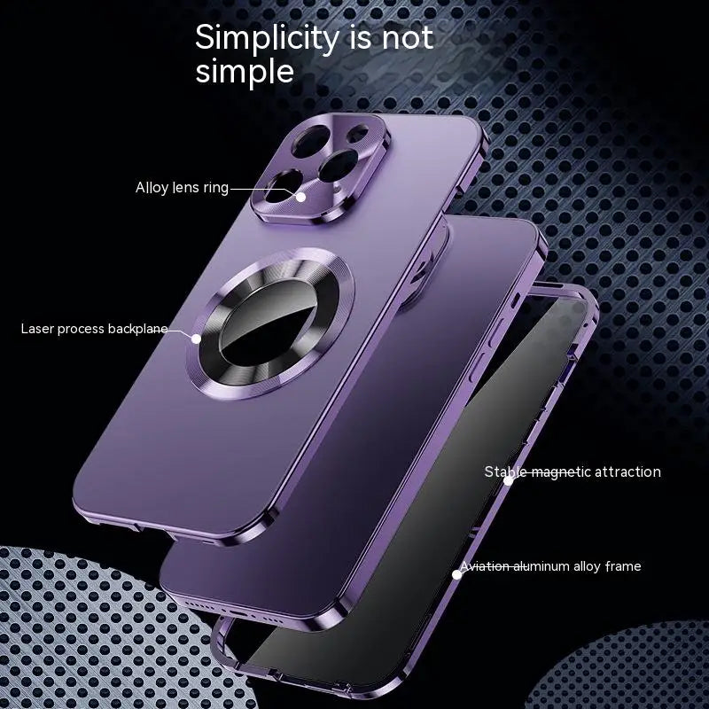 360° Full Protection Case for iPhone 15, 14, 13 – Magnetic & Aluminum