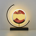 LED Tischlampe mit bewegter Sandlandschaft – Sandlicht