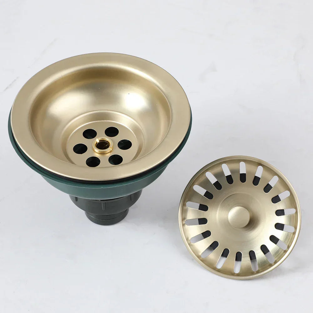 Edelstahl-Spülbecken Abflussfilter mit Geruchsbarriere – Pop-Up Stopper & Anti-Verstopfungssystem