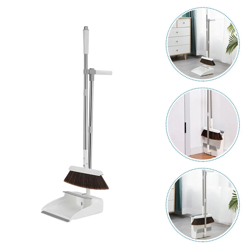 Besen- und Kehrschaufel-Set – Ergonomischer Griff, Kein Bücken