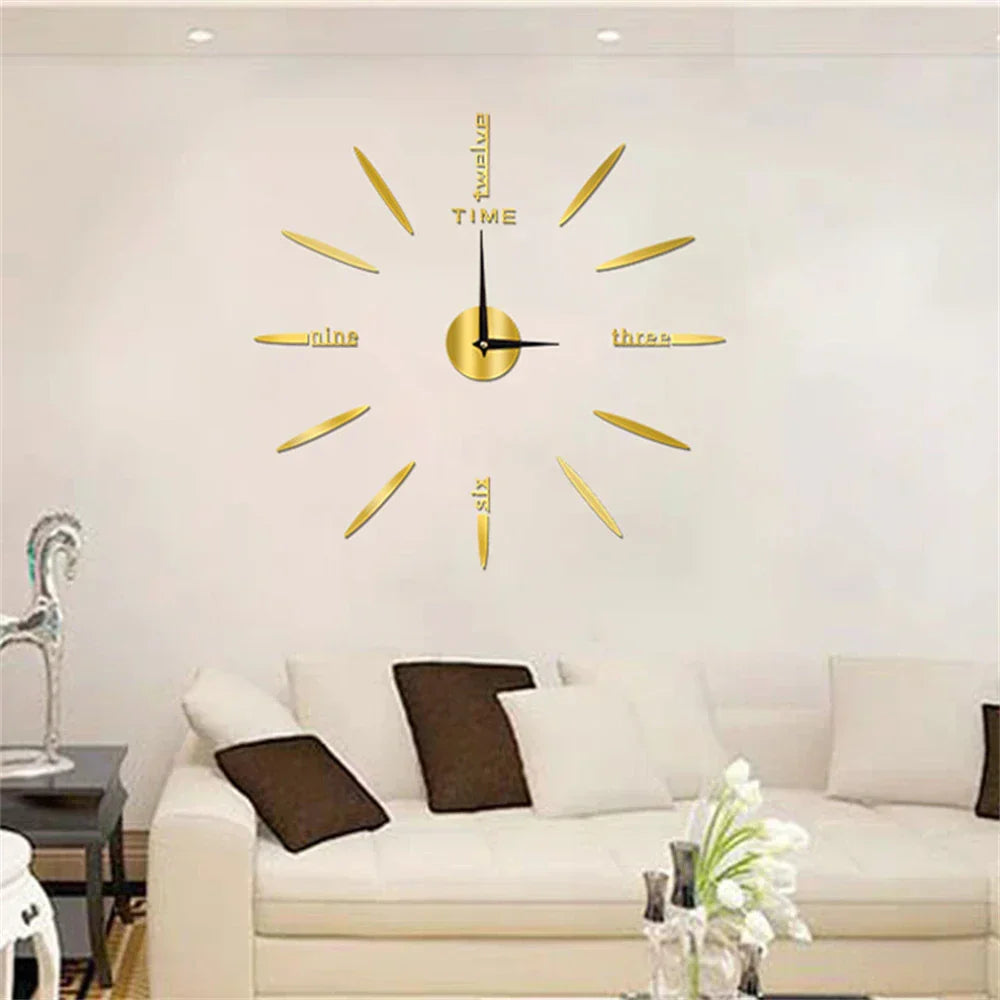 Elegante große Wanduhr aus Acryl im modernen Design